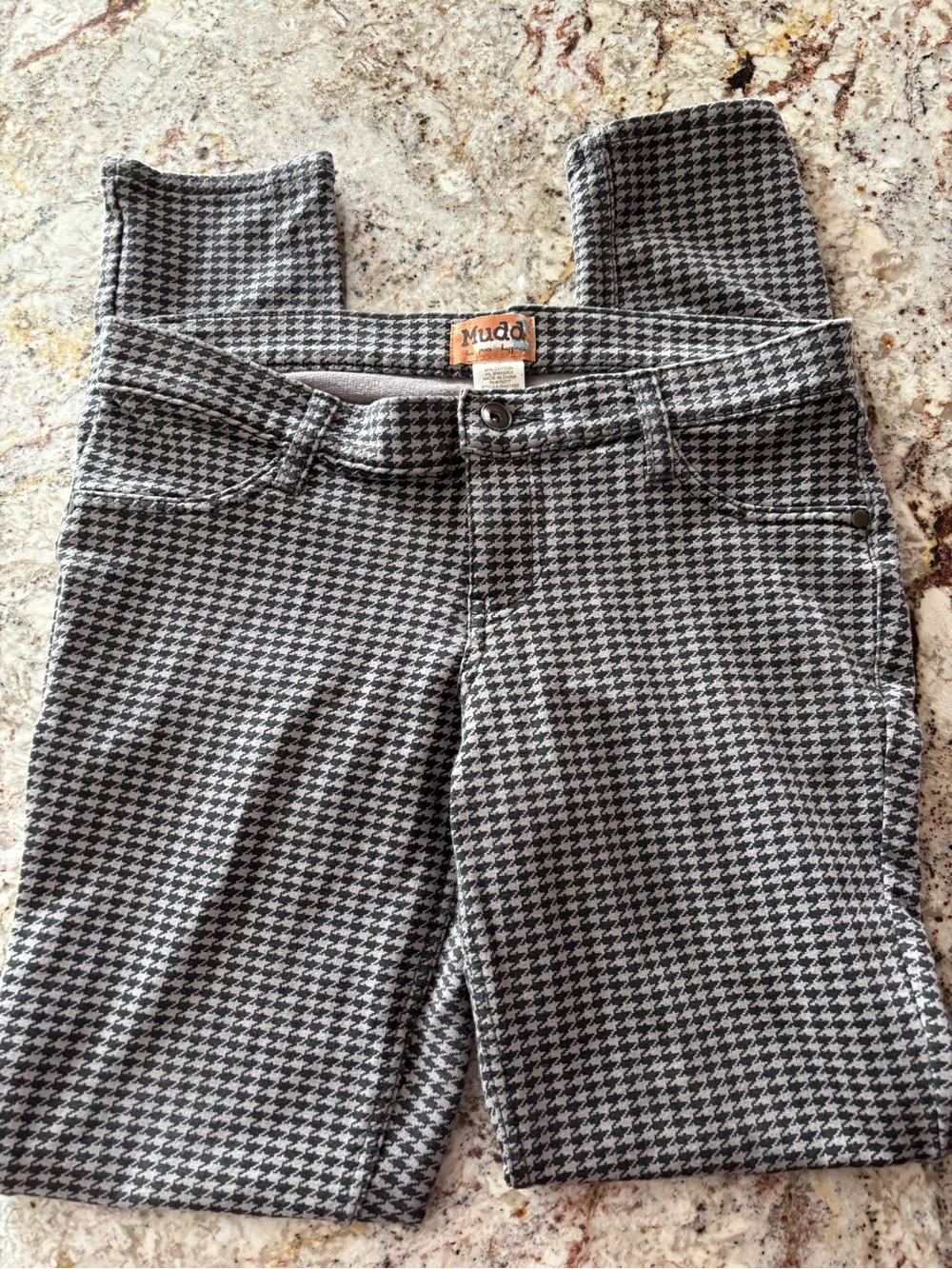 Mudd Women's Houndstooth Skinny Pants - Black & White